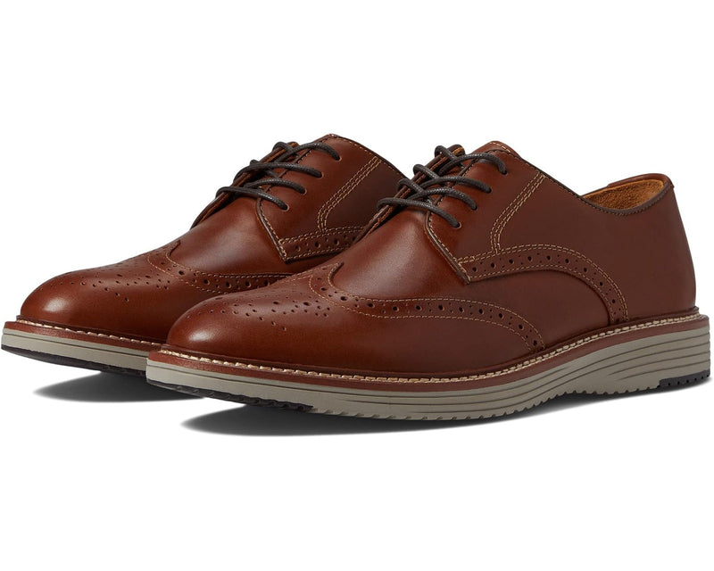 Men's Johnston & Murphy Upton Wing Tip Dress Shoes 20-3533  Tan Full Grain