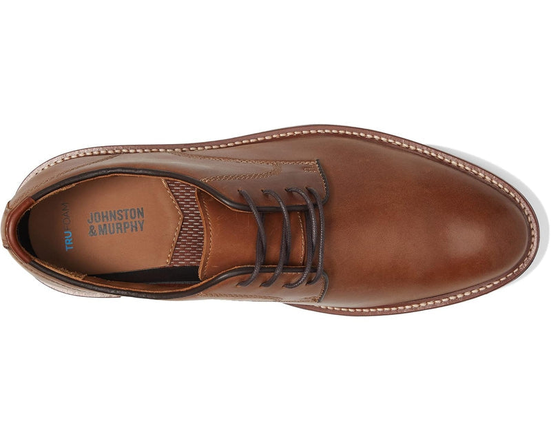 Johnston & Murphy Upton Plain Toe 20-4338 Tan Oiled Full Grain