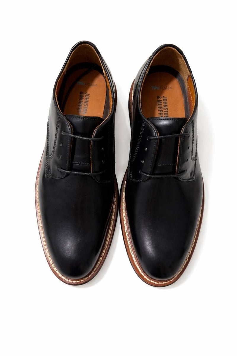 Johnston & Murphy Upton Plain Toe Men's Black Full Grain 020-07951