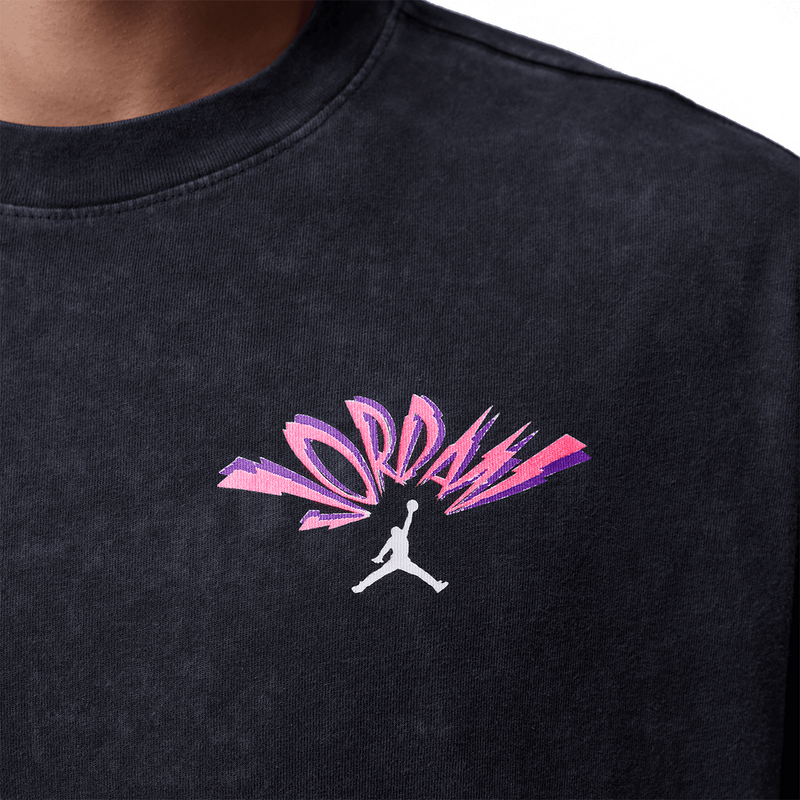 JORDAN FLIGHT SHIRT BLACK/WHITE