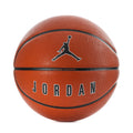 Orange basketball with black seams, Jumpman logo, and JORDAN lettering