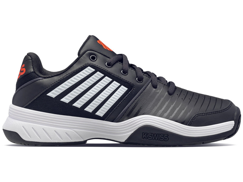 K-Swiss Men's Court Express Tennis Shoe 05443-043 JET BLACK/WHITE/SPICY ORANGE