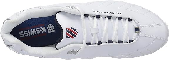 K-Swiss Mens ST329 CMF White/Navy/Red 03426-130 Training Lace Up Shoe