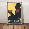 A framed image of Kaffee-Messmer Vintage Coffee Poster by Karl Hofer, 1900