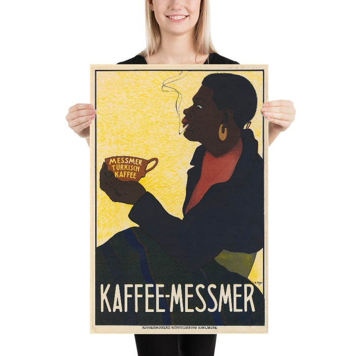 Kaffee-Messmer Vintage Coffee Poster by Karl Hofer, 1900
