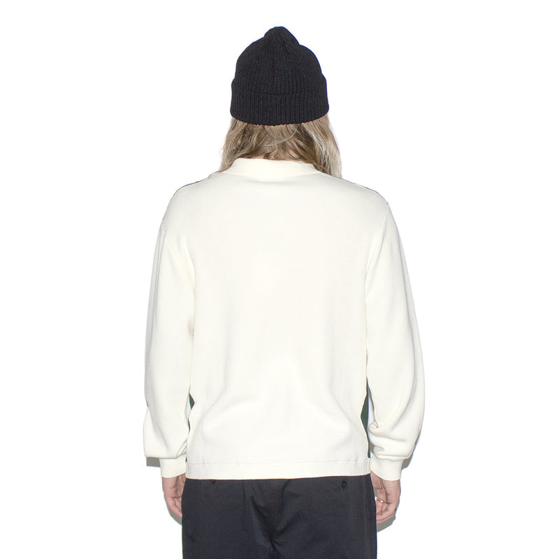 Grand Collection | Knit Button-Up Sweater Color : Cream / Forest
