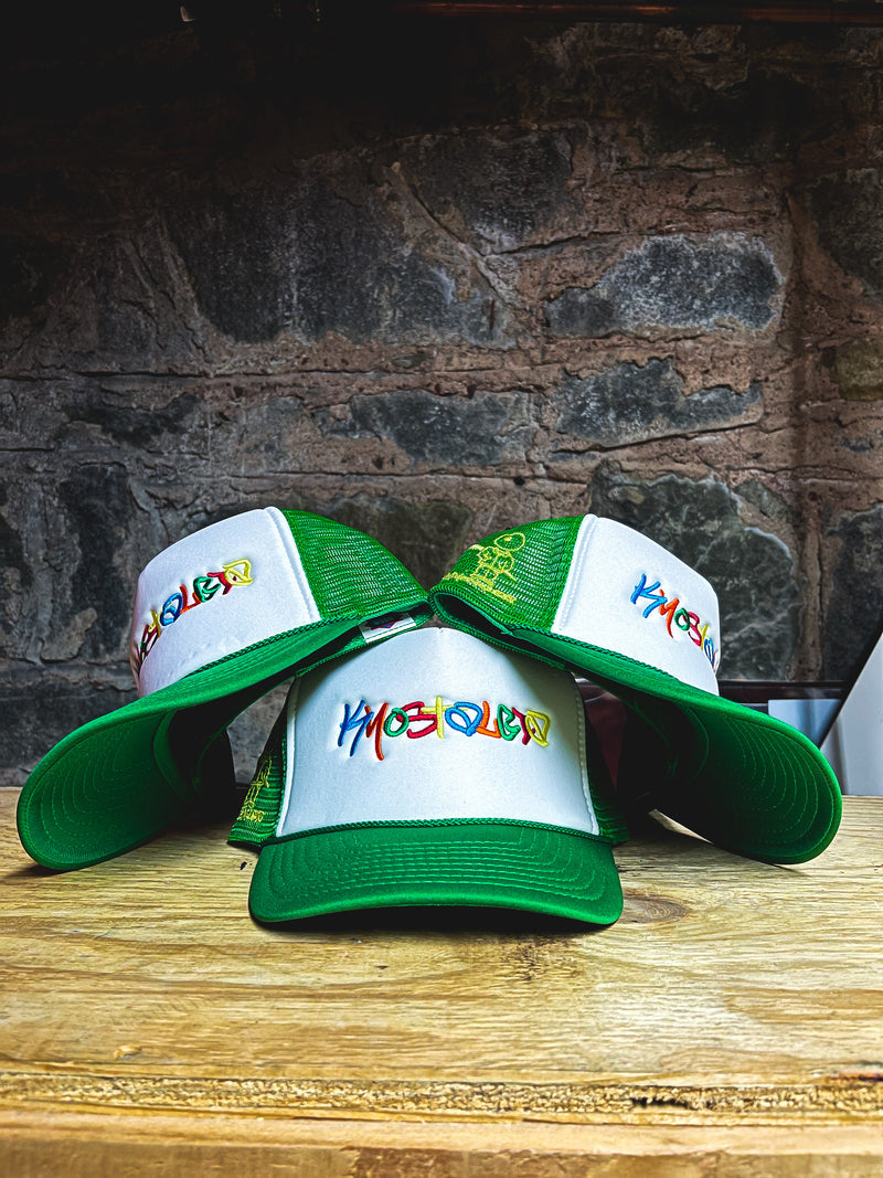 KNOSTALGIA HANDSTYLE TRUCKER HAT "KELLY GREEN"