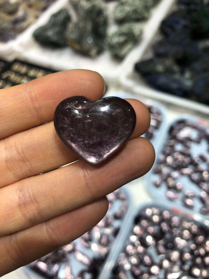Lepidolite heart