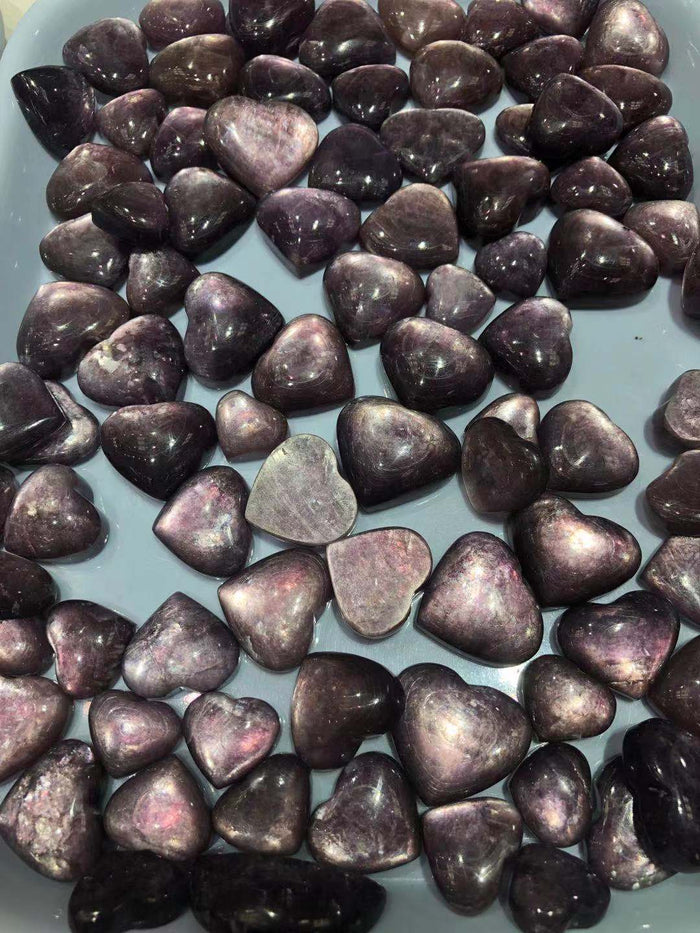 Lepidolite heart