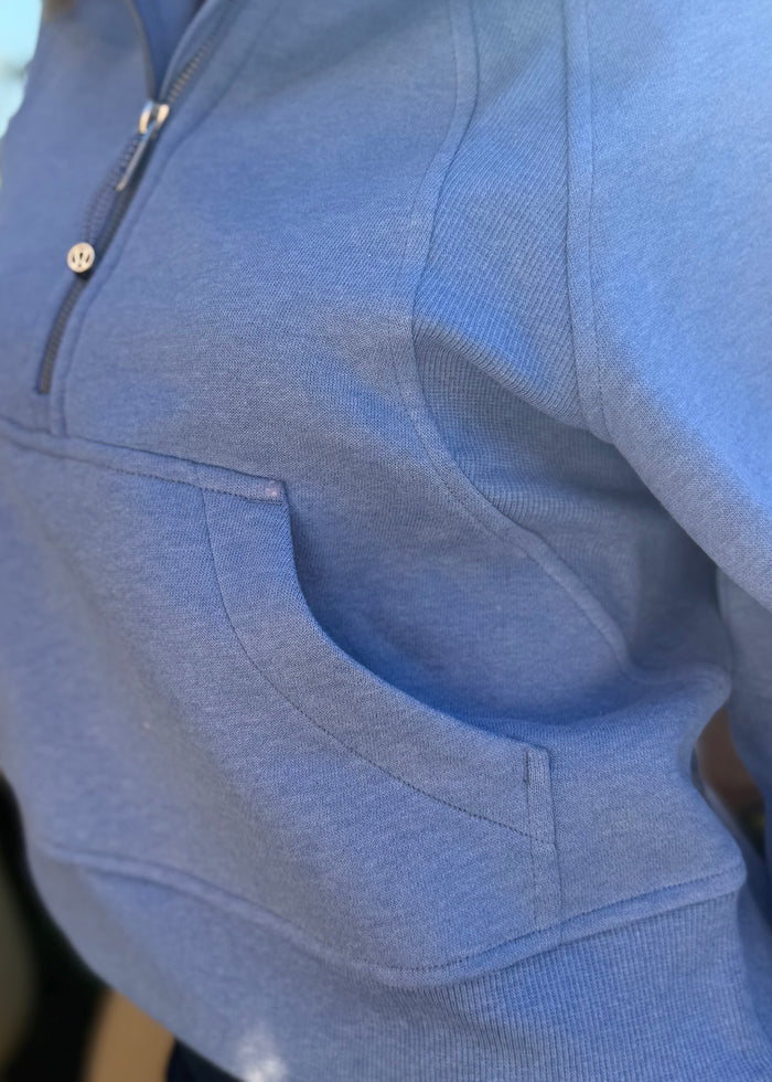 LIMITED EDITION Alpha Delta Pi lululemon Scuba Half-Zip Hoodie - Heather Prep Blue