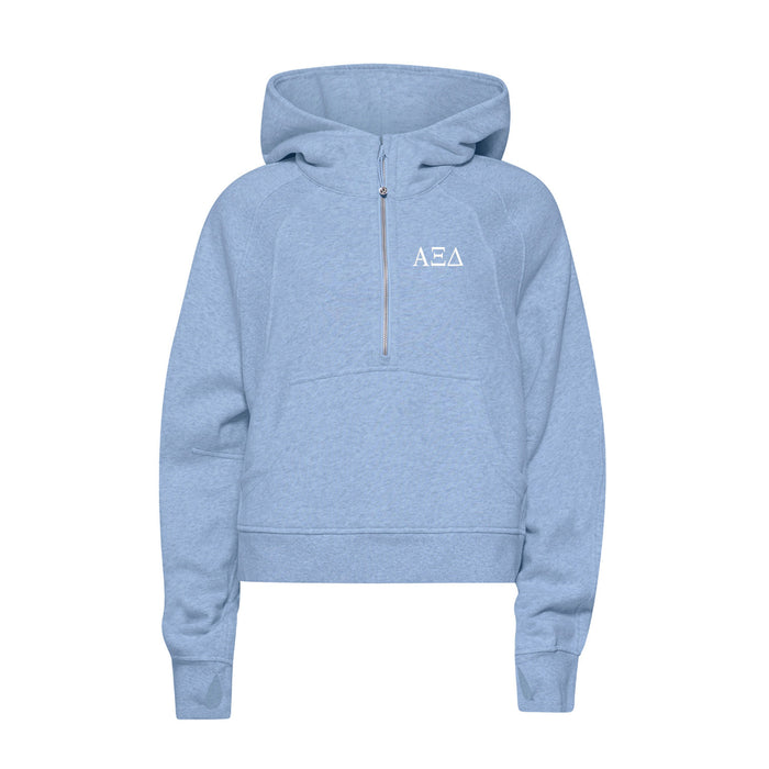 LIMITED EDITION Alpha Xi Delta lululemon Scuba Half-Zip Hoodie - Heather Prep Blue