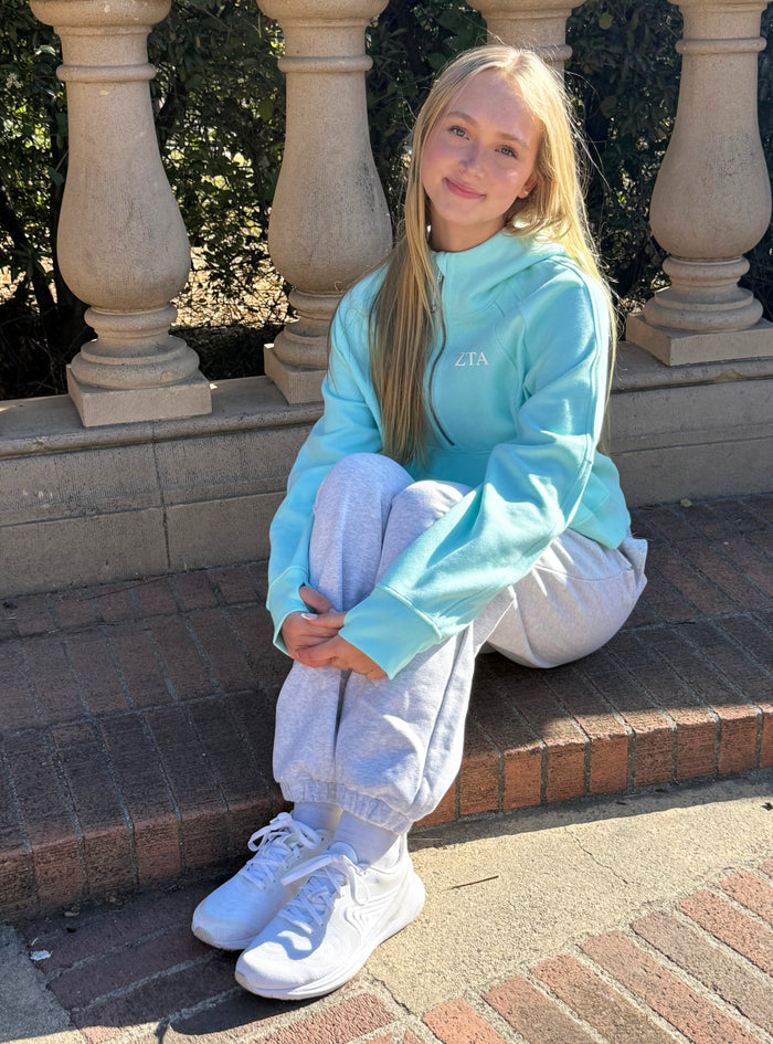 LIMITED EDITION Zeta Tau Alpha lululemon Scuba Half-Zip Hoodie - Tranquil Blue