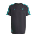 Men’s black Liverpool icon T-shirt with teal shoulder stripes and chest crests