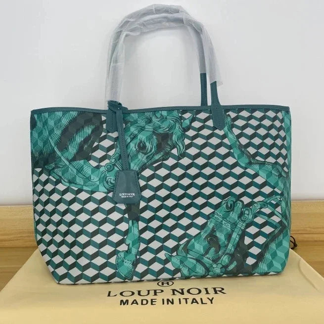 Lono Large Tote Bag with Horse Motif
