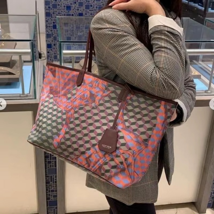 Lono Large Tote Bag with Horse Motif