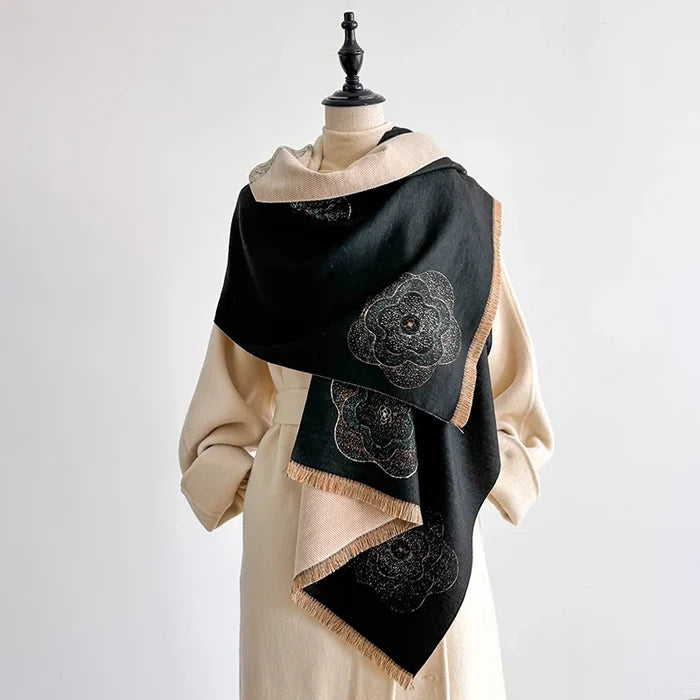 Lorella Pashmina Scarf Black
