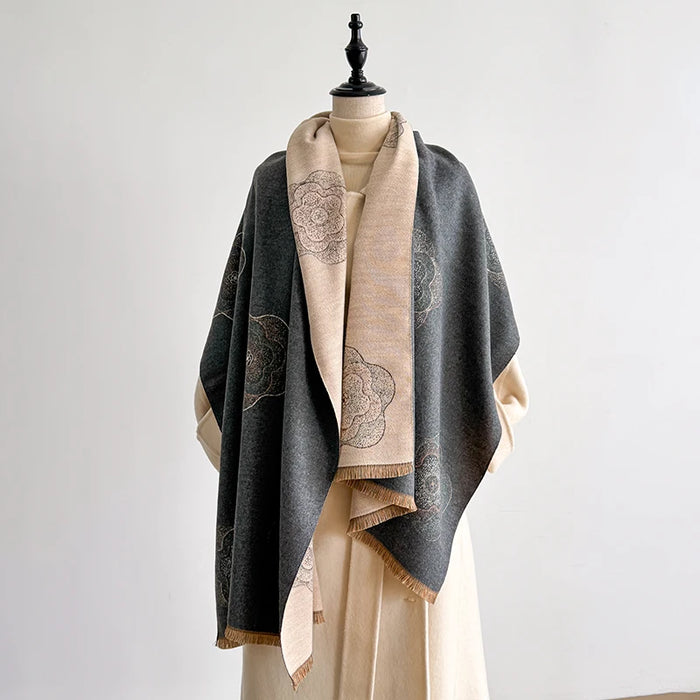 Lorella Pashmina Scarf Gray