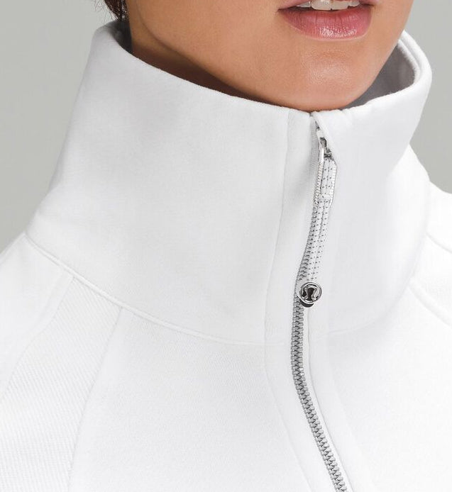 lululemon MOM Scuba Oversized Funnel-Neck Half Zip - White