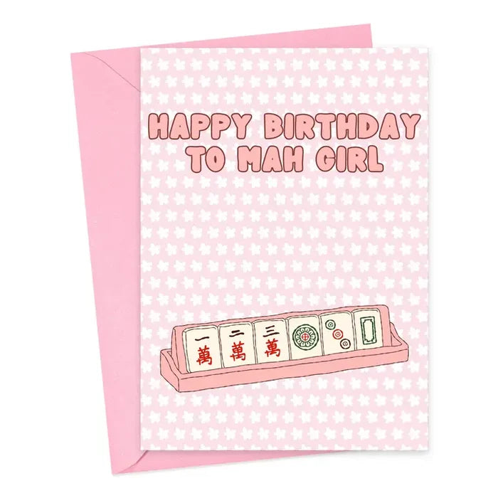 Mahjong Birthday Card