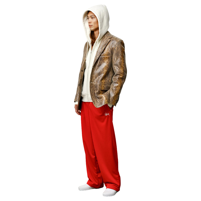 MESH TRACK PANT RED