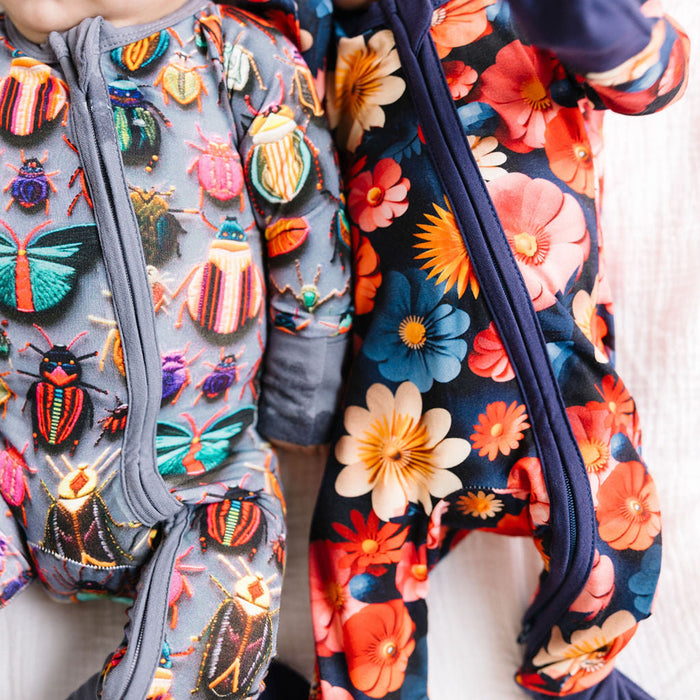 Midnight Blooms- Convertible Romper