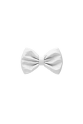 Mini Bow White Satin Toe Clip