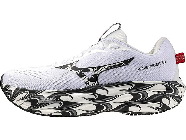 Mizuno Unisex Wave Rider 30 Anniversary Edition Running Shoes White / Black
