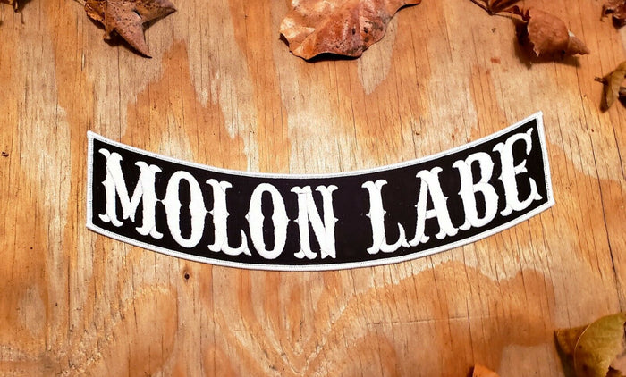 MOLON LABE ROCKER PATCH 12"X3"