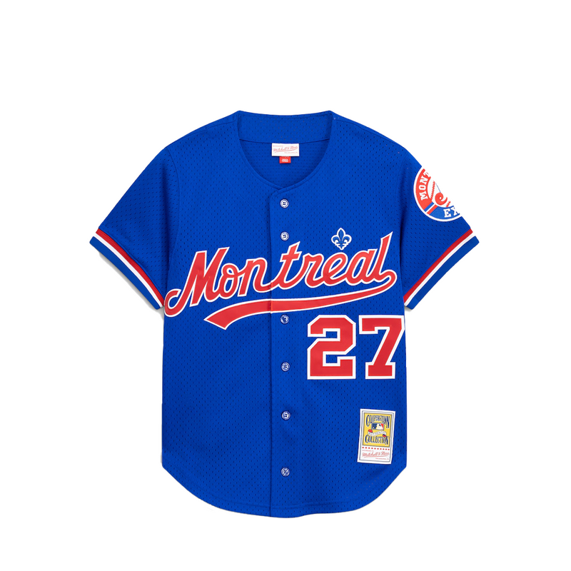 MONTREAL EXPOS VLADIMIR GUERRERO BUTTON UP JERSEY ROYAL BLUE