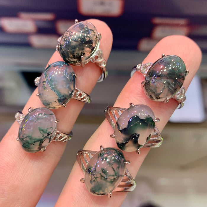 Mossagate ring