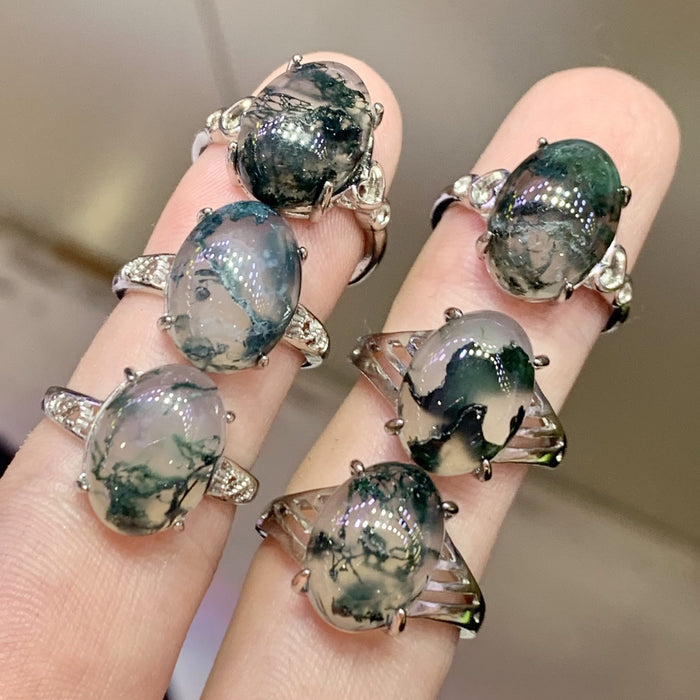 Mossagate ring