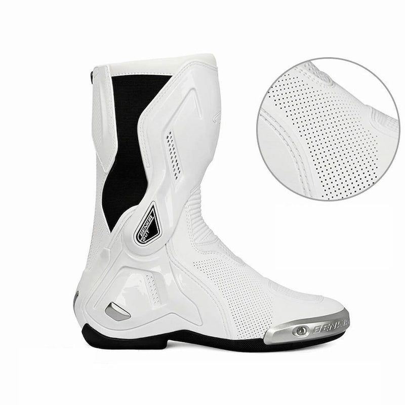 Motorcycle Riding Boots White