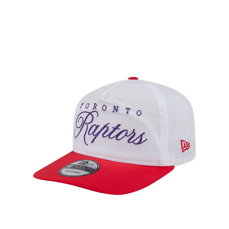 NBA DRAFT LEAGUE RAPTORS 19TWENTY ADJUSTABLE CAP WHITE & RED/PURPLE
