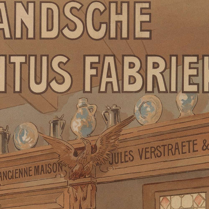 Nederlandsche Gist-en Spiritus Fabriek Vintage Genever Poster, 1895