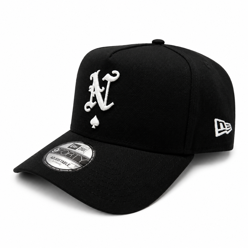 NEW ERA X NRML "ACE OF SPADES" 9FORTY ADJUSTABLE A-FRAME BLACK