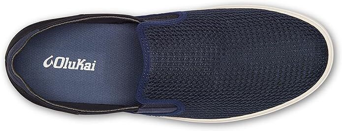 OLUKAI Lae'ahi Men's Pavement Slip On Sneakers Blue Depth/Blue Depth Brand New - AllSportsWearUSA