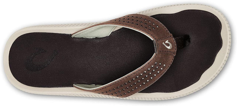 OluKai Men's Ulele 10435-6363 Dk Wood/Dk Wood Beach Sandals Brand New - AllSportsWearUSA