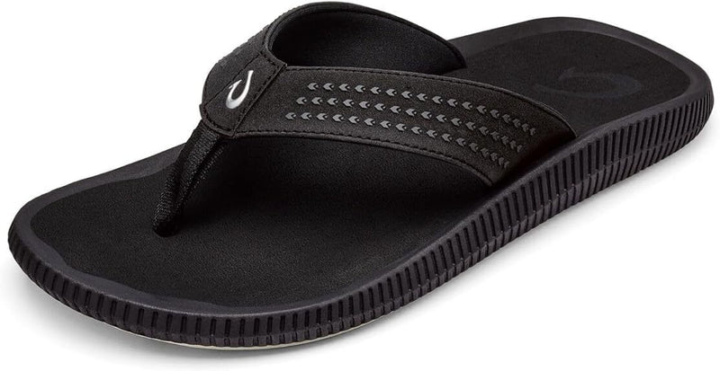 OLUKAI Ulele Men's Water Ready Beach Sandals 10435-4040 Black