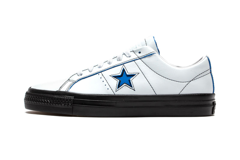 Converse | One Star Pro Ox Style # A07308C Color : White / Black / Kinetic Blue