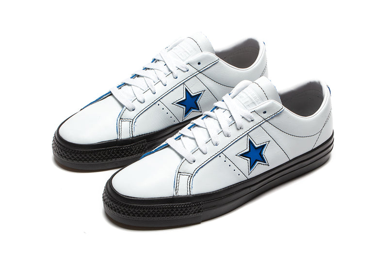Converse | One Star Pro Ox Style # A07308C Color : White / Black / Kinetic Blue