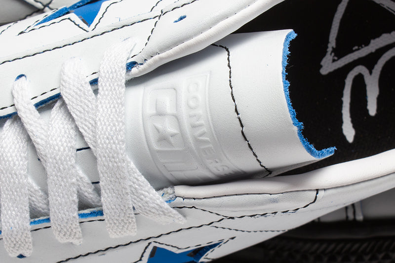 Converse | One Star Pro Ox Style # A07308C Color : White / Black / Kinetic Blue