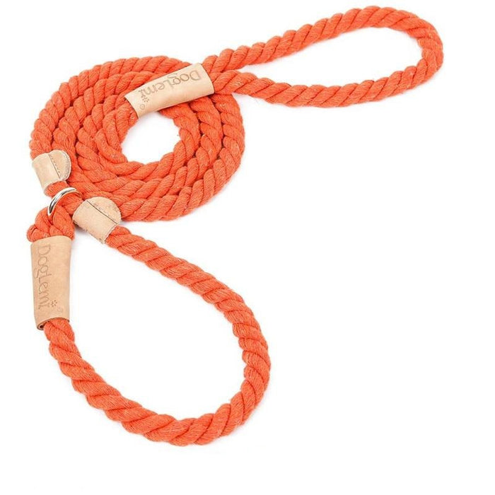 Orange Rope Slip Leash & Collar - Dogs and Horses