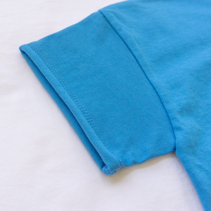 Organic Play Set — Short Sleeve + Shorts in Blue