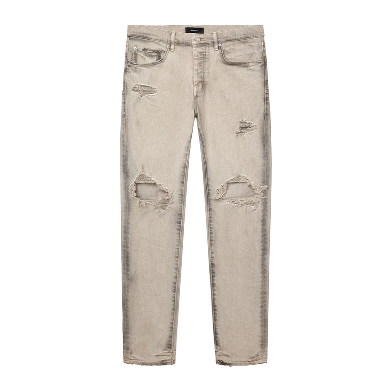 P001 SKINNY COATED SEAM JEANS TAN