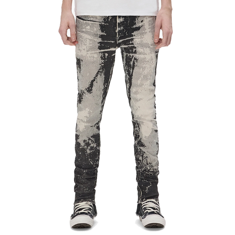 P001 TROMPE L'OEIL SKINNY JEANS BLACK