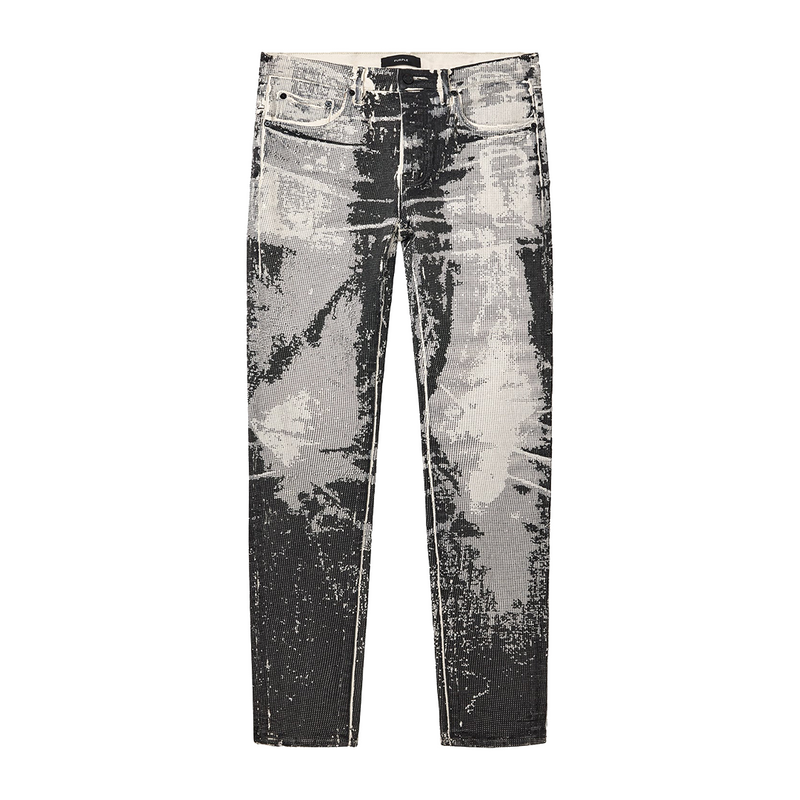 P001 TROMPE L'OEIL SKINNY JEANS BLACK