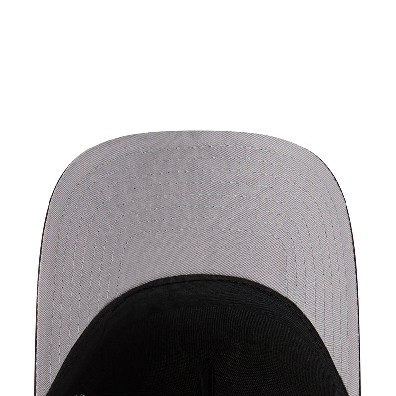 Gray baseball cap with black underbrim panel