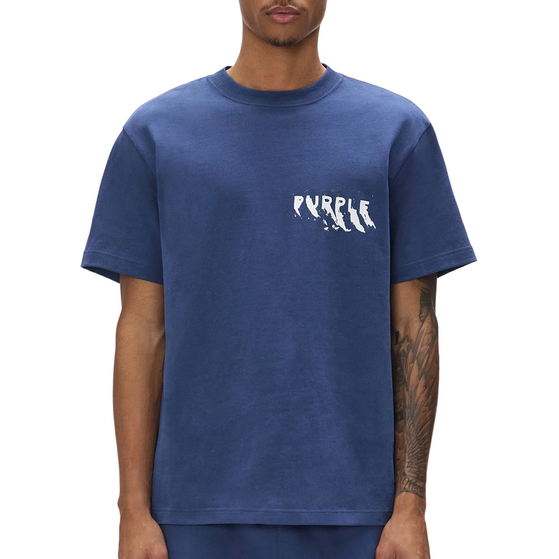PAINTED WORDMARK TEE BLUE