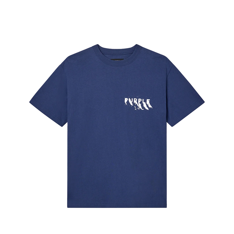 PAINTED WORDMARK TEE BLUE