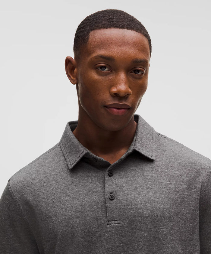 Phi Delta Epsilon lululemon Evolution Short-Sleeve Polo - Heathered Black